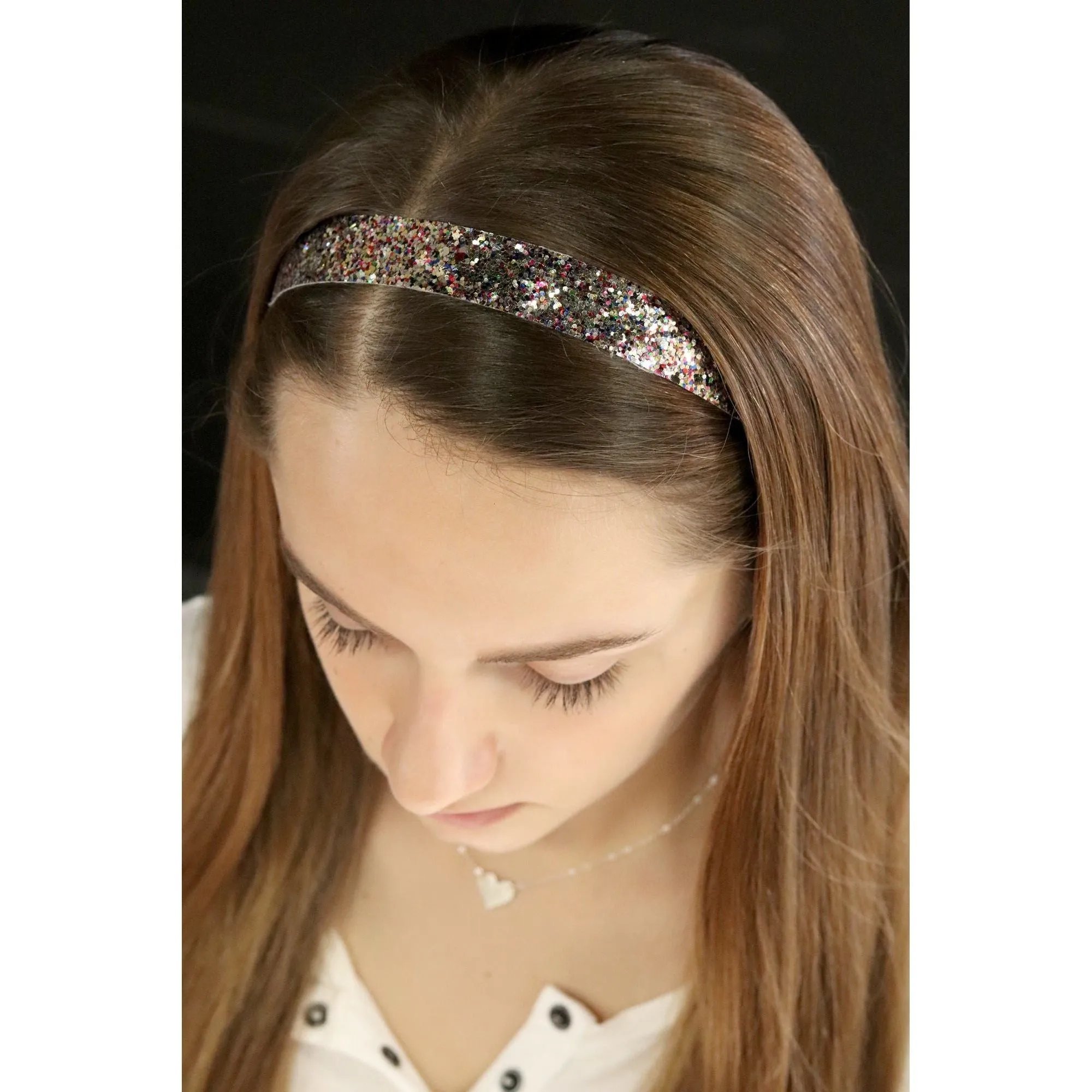 Assorted Glitter Headbands - 12 Pack