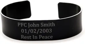 Birsppy Custom Memorial Bracelet Black / .75"