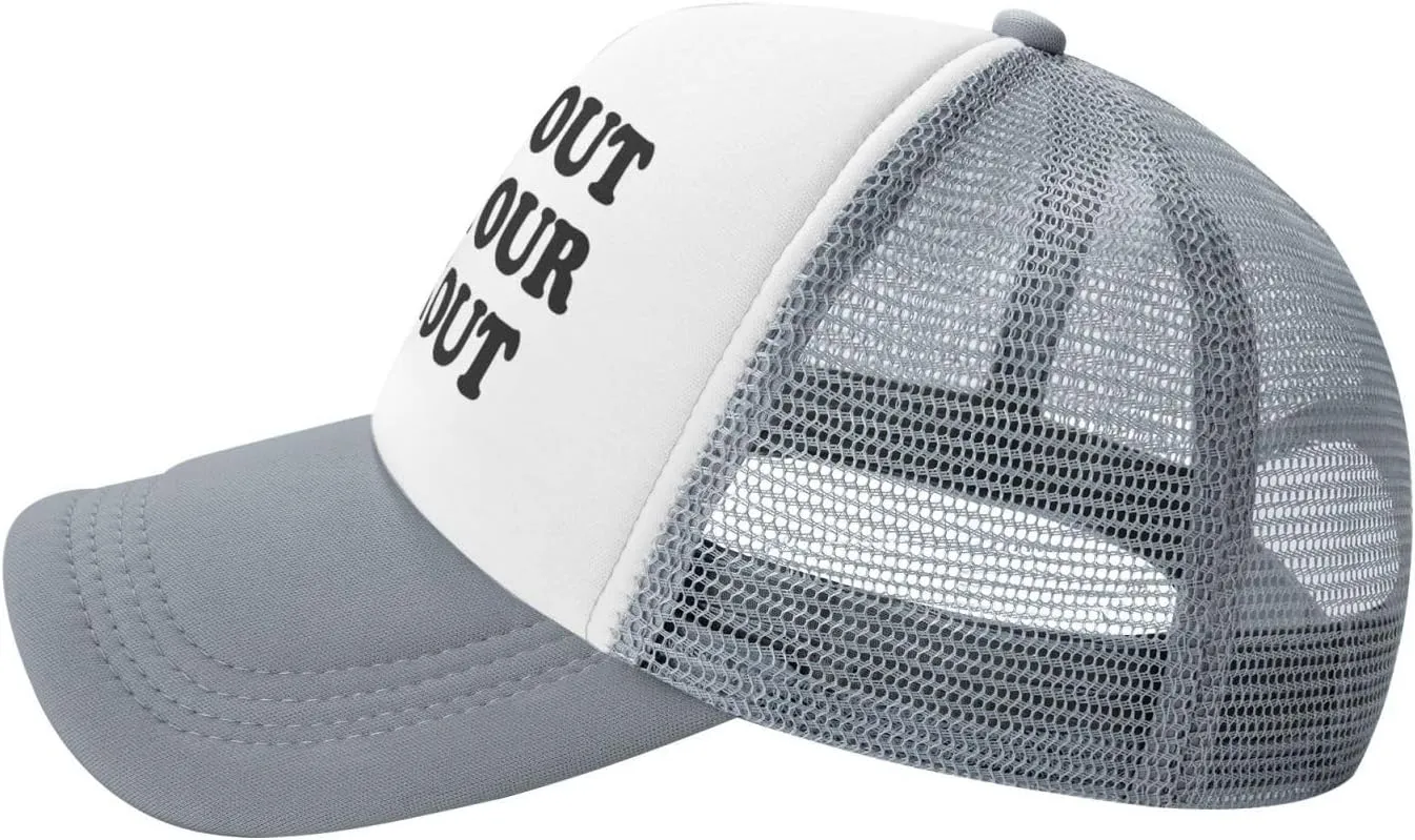 Black Out with Your Rack Out Funny Hat Unisex Adult Trucker Caps Fishing Adjustable Cap Classic Sport Hats Black