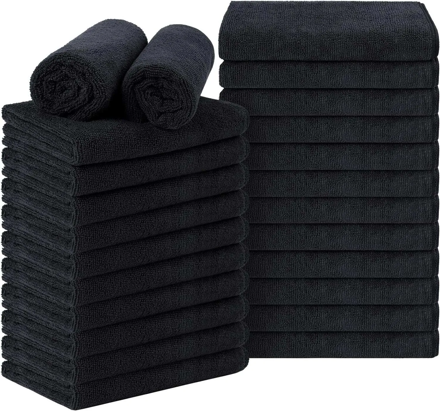 Black Salon Towel, Pack of 12