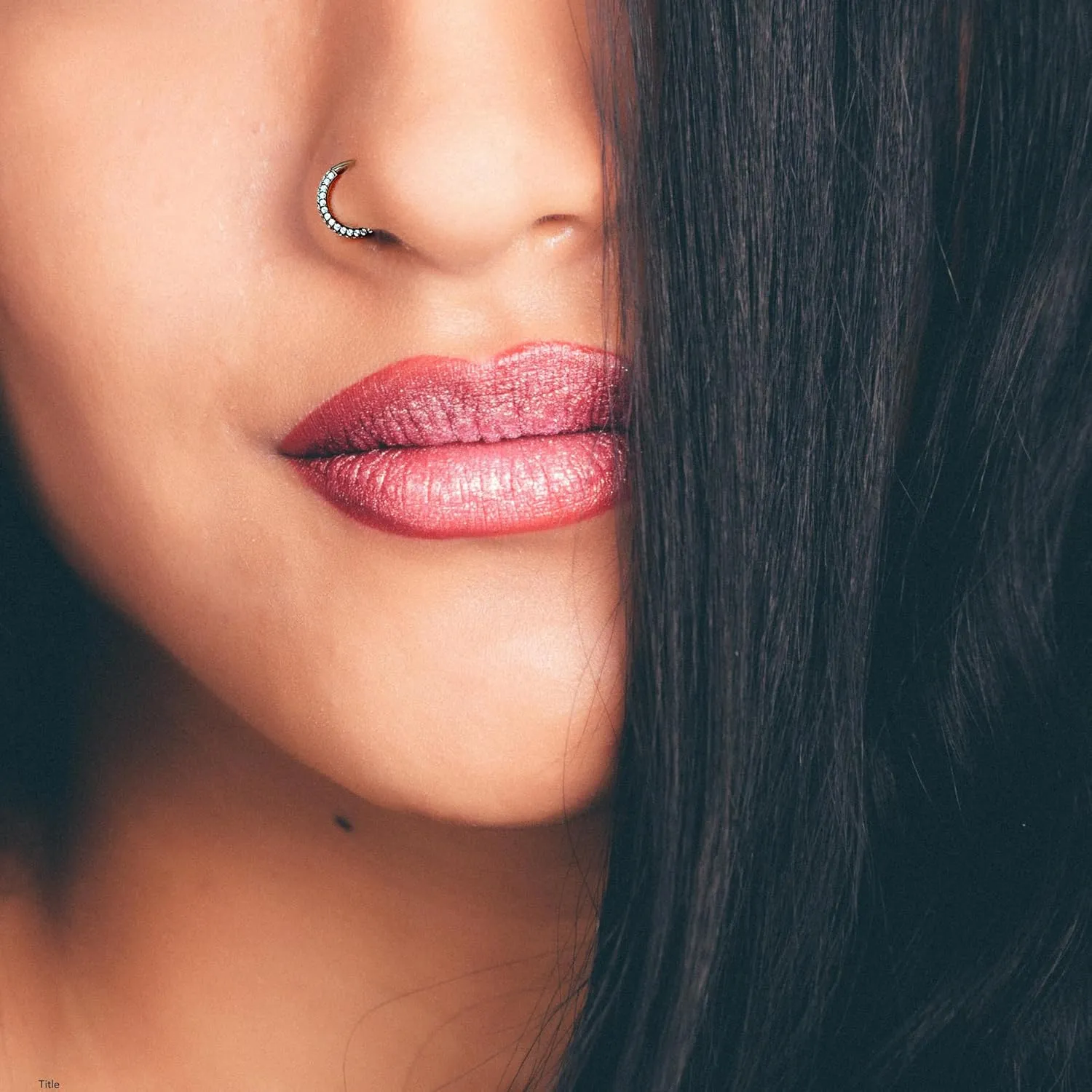 Body Candy Triple Sided Micro Gem Nose Hoop Ring - Implant Grade Titanium With Sparkling CZ Gems on All Sides - 20G Hypoallergenic Piercing Jewelry Cubic Zirconia