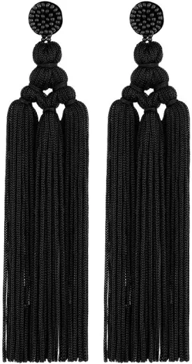 Bohemian Tassel Earrings for Women Dangling Chandelier Boho Statement Layer Earrings Long Woven Large Thread Fringe Drop Earrings