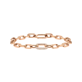 Crystal Link Bracelet Rose Gold
