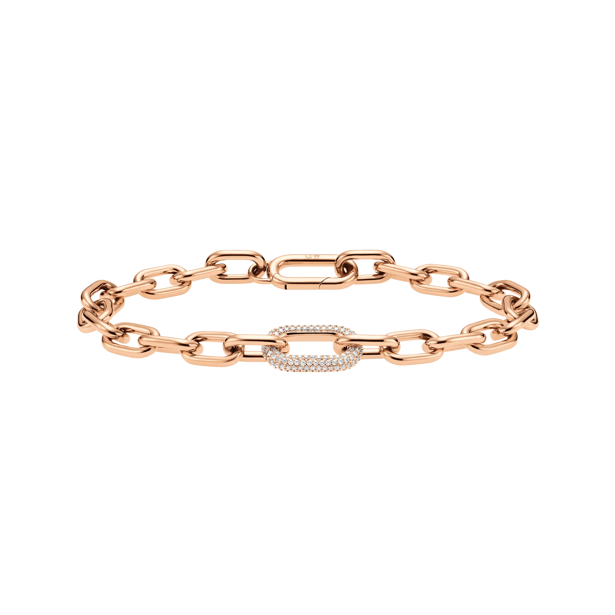 Crystal Link Bracelet Rose Gold