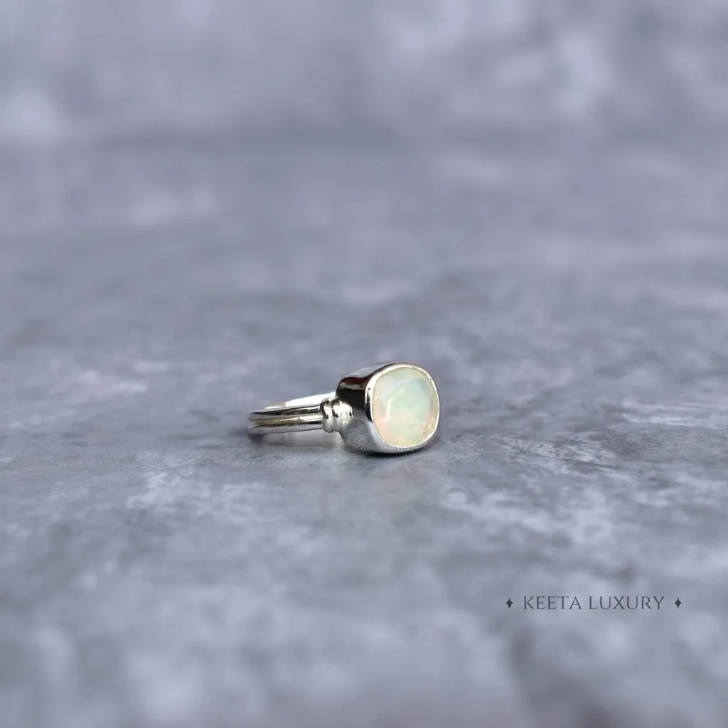 Cushion Charm - Opal Ring