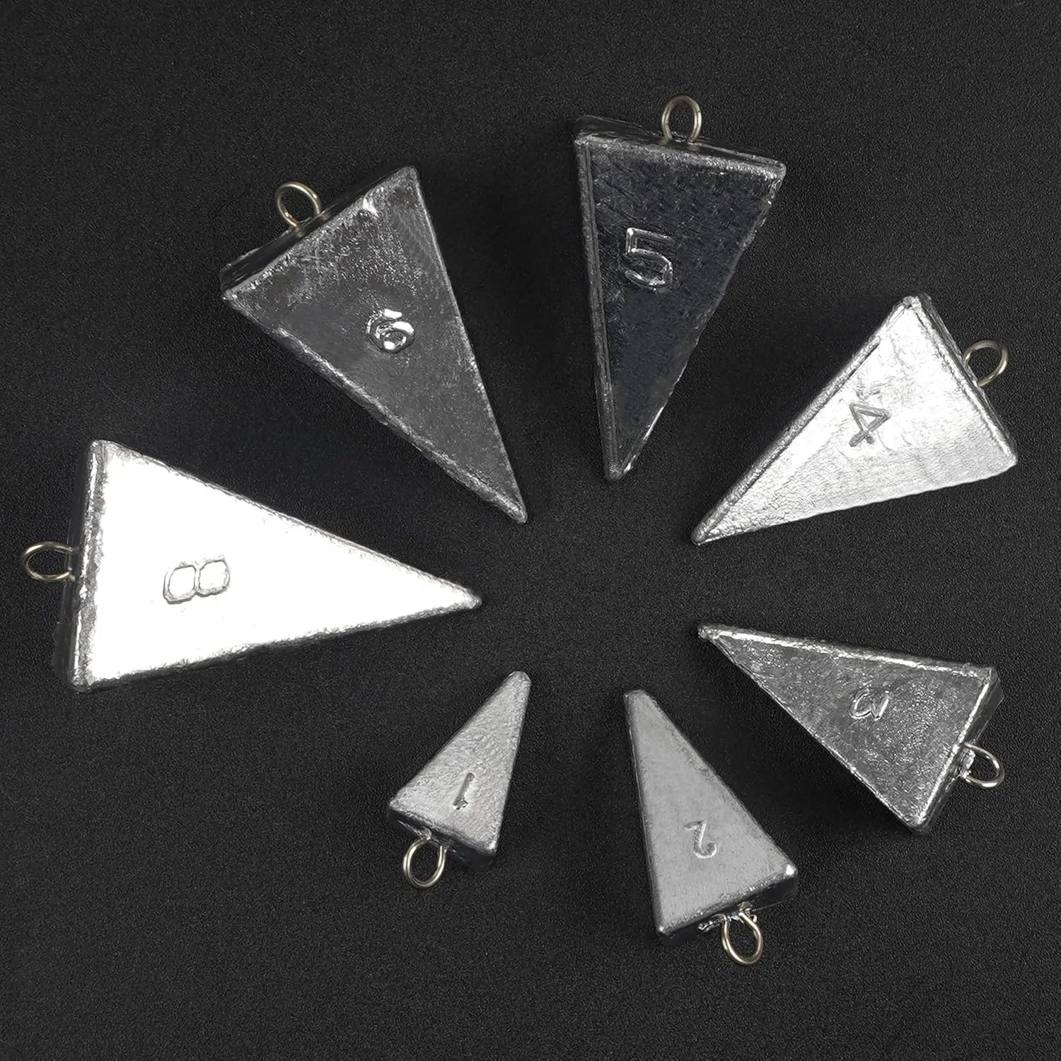 Fishing Weights Sinkers Pyramid Sinkers Saltwater Surf Fishing Weight Gear Tackle Kit 1oz 2oz 3oz 4oz 5oz 6oz 8oz