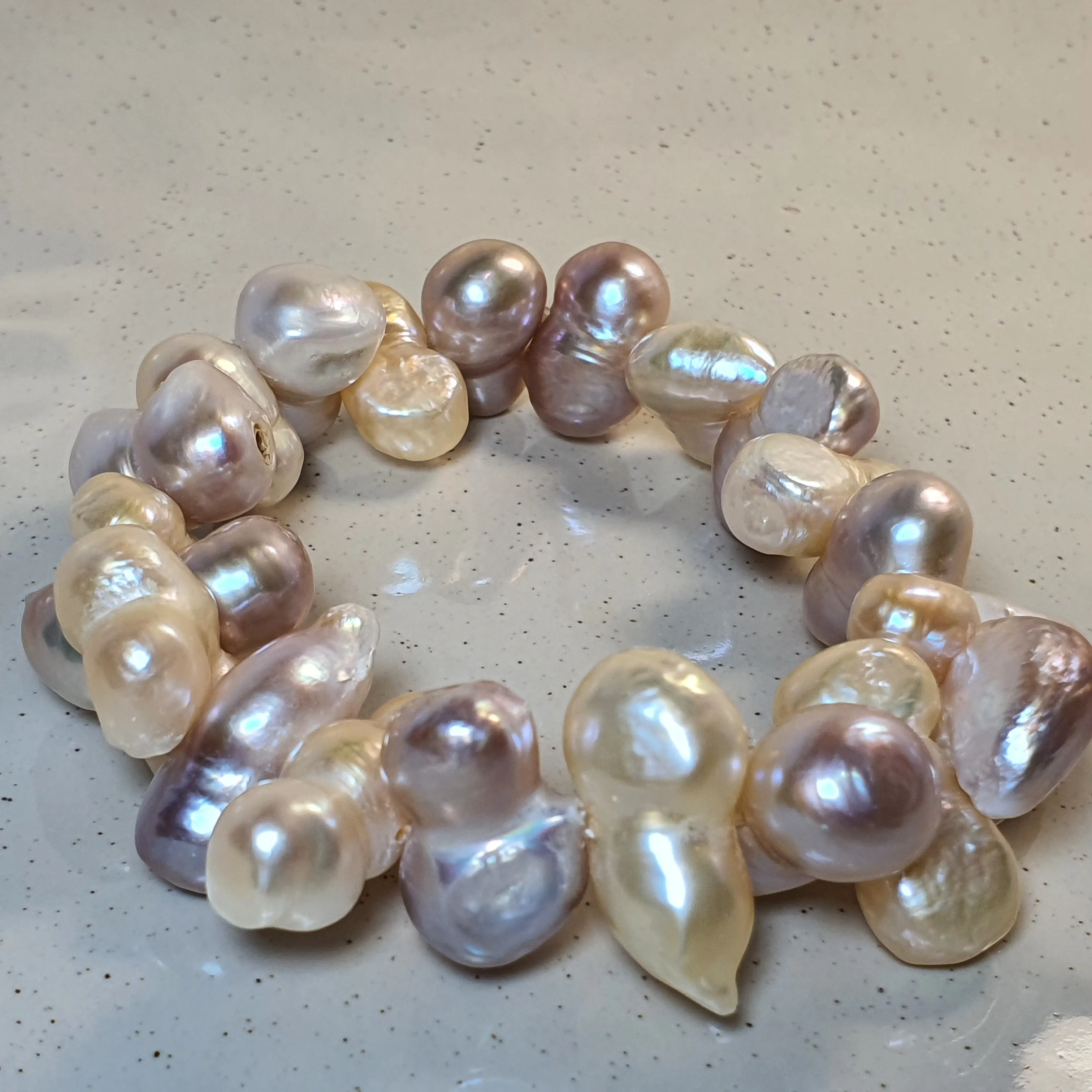 Freshwater Chunky Baroque Pearl Bracelet, Sterling Silver