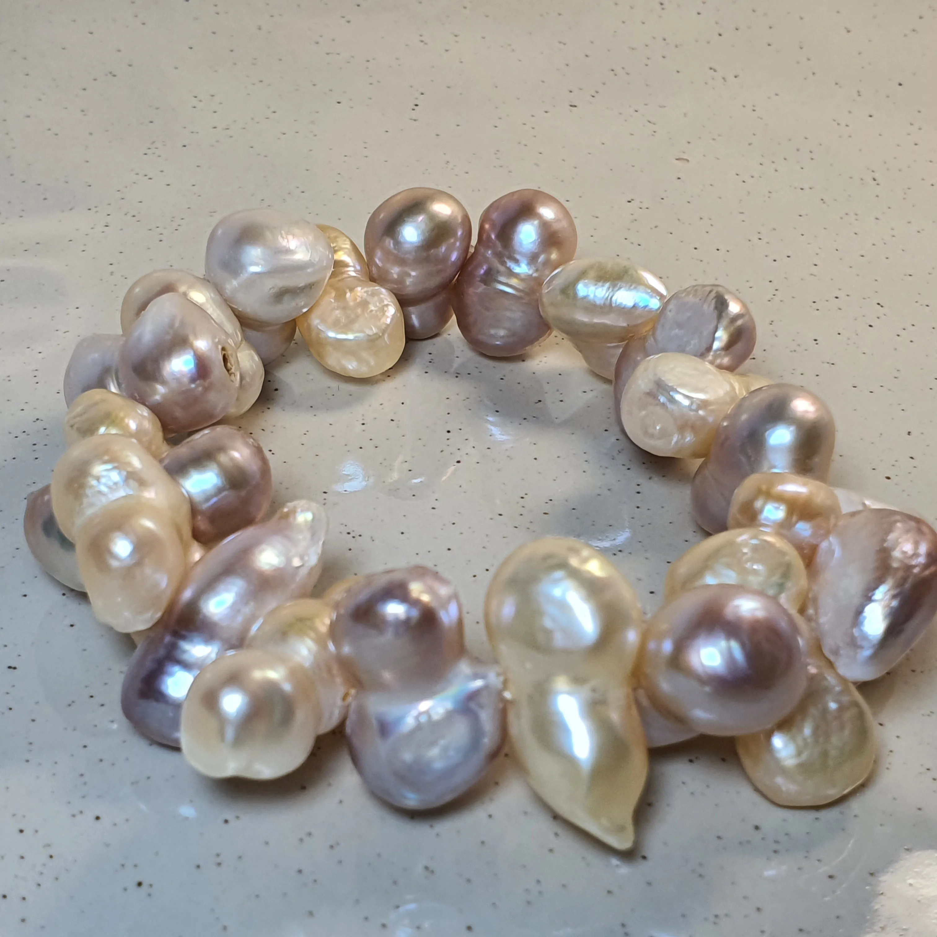 Freshwater Chunky Baroque Pearl Bracelet, Sterling Silver