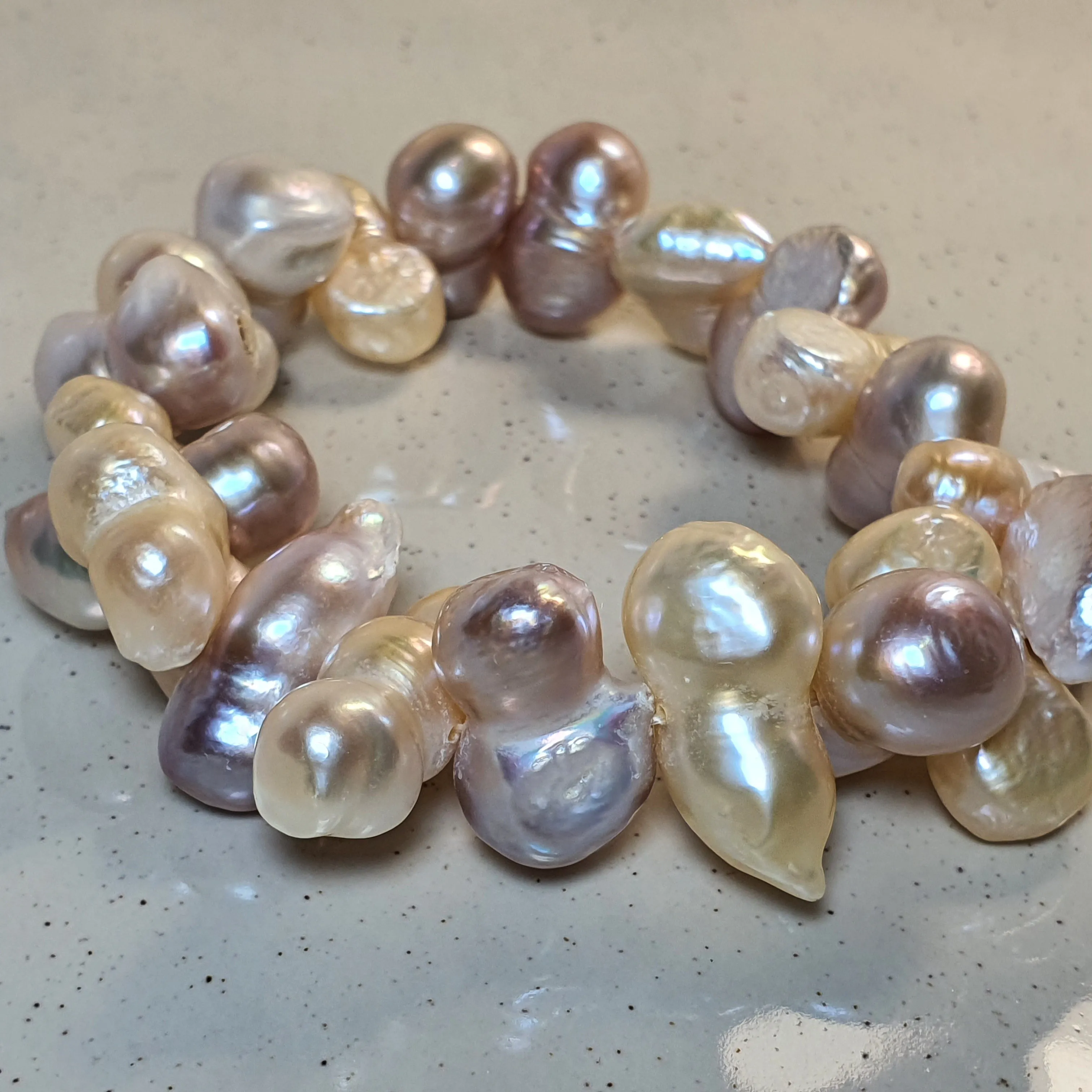 Freshwater Chunky Baroque Pearl Bracelet, Sterling Silver