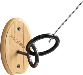 Hook and Ring Toss Game Swing Game DIY Kit -Stainless Steel Ring, Polyester Rope and Hardware