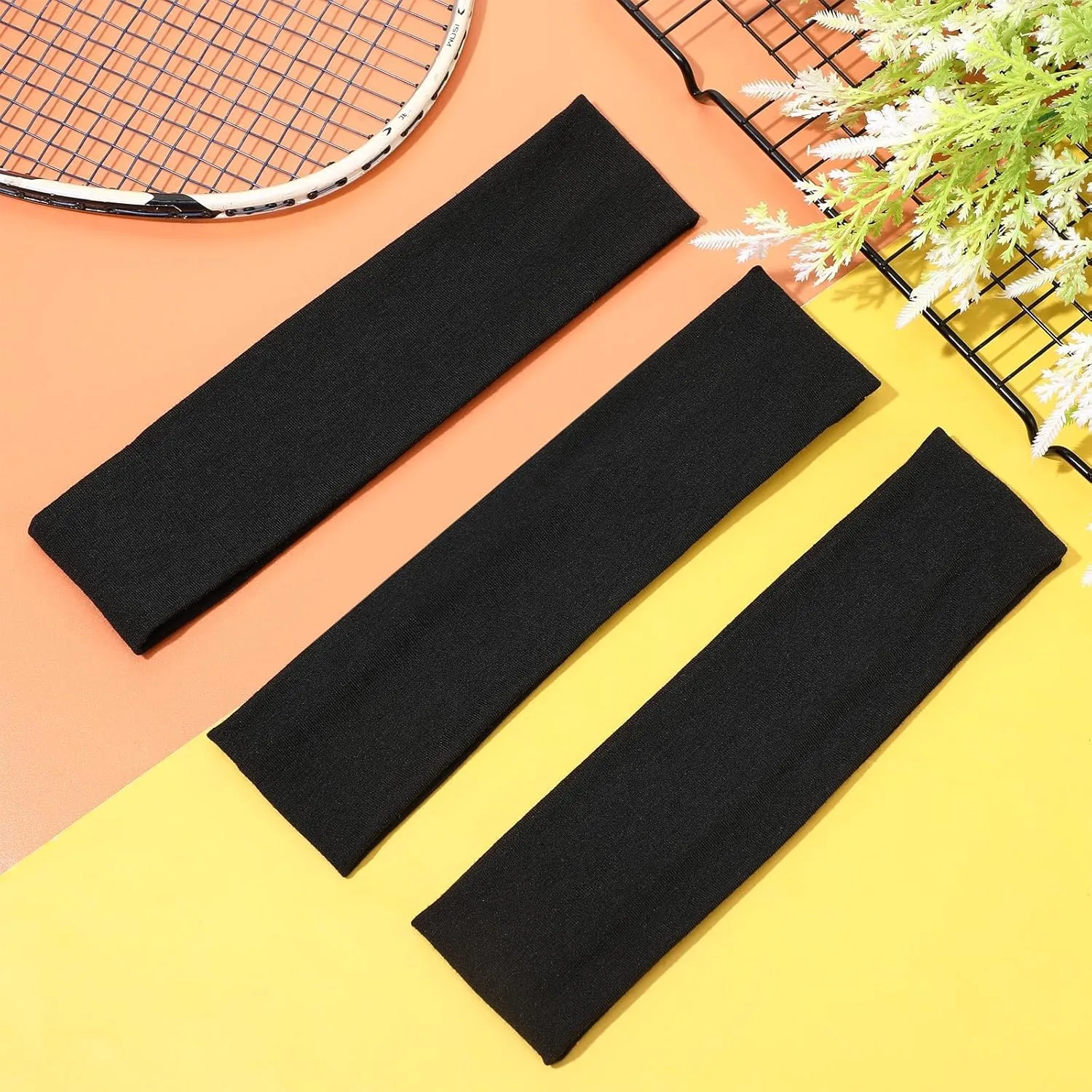 Hotop 30 Pcs Sport Headbands for Women Non Slip Stretchy Soft Fabric Elastic Sweatbands Bulk for Yoga DIY Team Gifts
