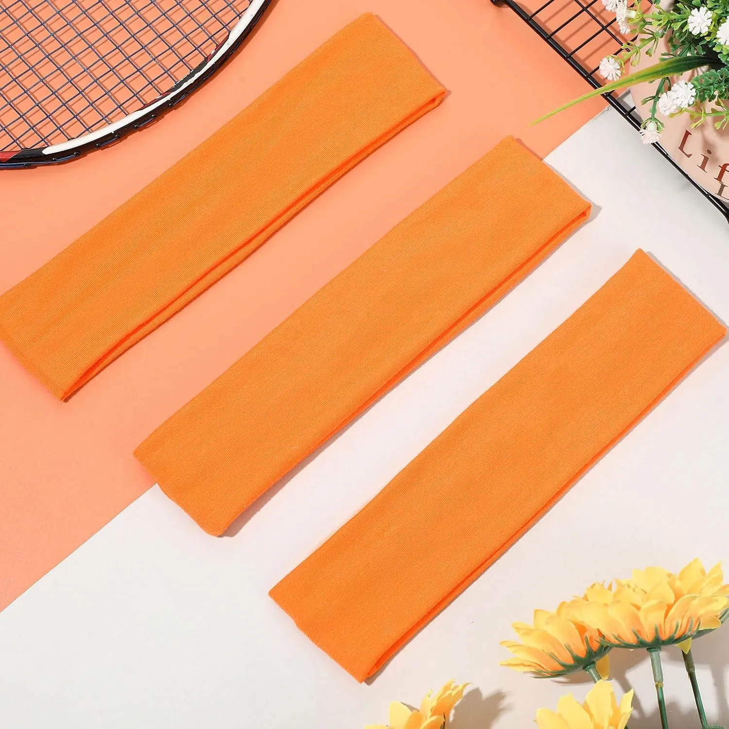 Hotop 30 Pcs Sport Headbands for Women Non Slip Stretchy Soft Fabric Elastic Sweatbands Bulk for Yoga DIY Team Gifts