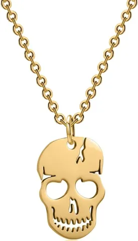 Jude Jewelers Stainless Steel Gothic Skull Style Halloween Biker Pendant Necklace