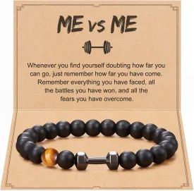 ME VS ME Inspirational Workout Gym Gifts for Men with Message Card