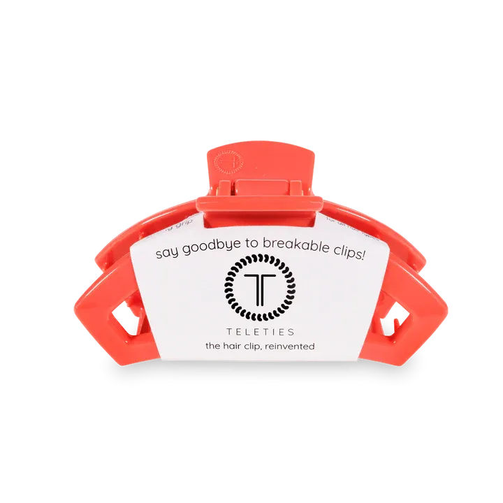 Medium Teleties Open Claw Clip - Coral