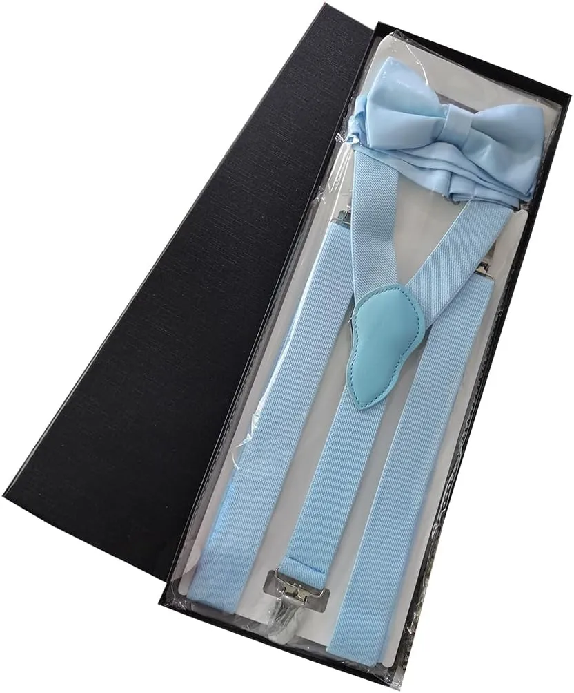 Men's Boys' Suspenders and Bow Tie Set Adjustable