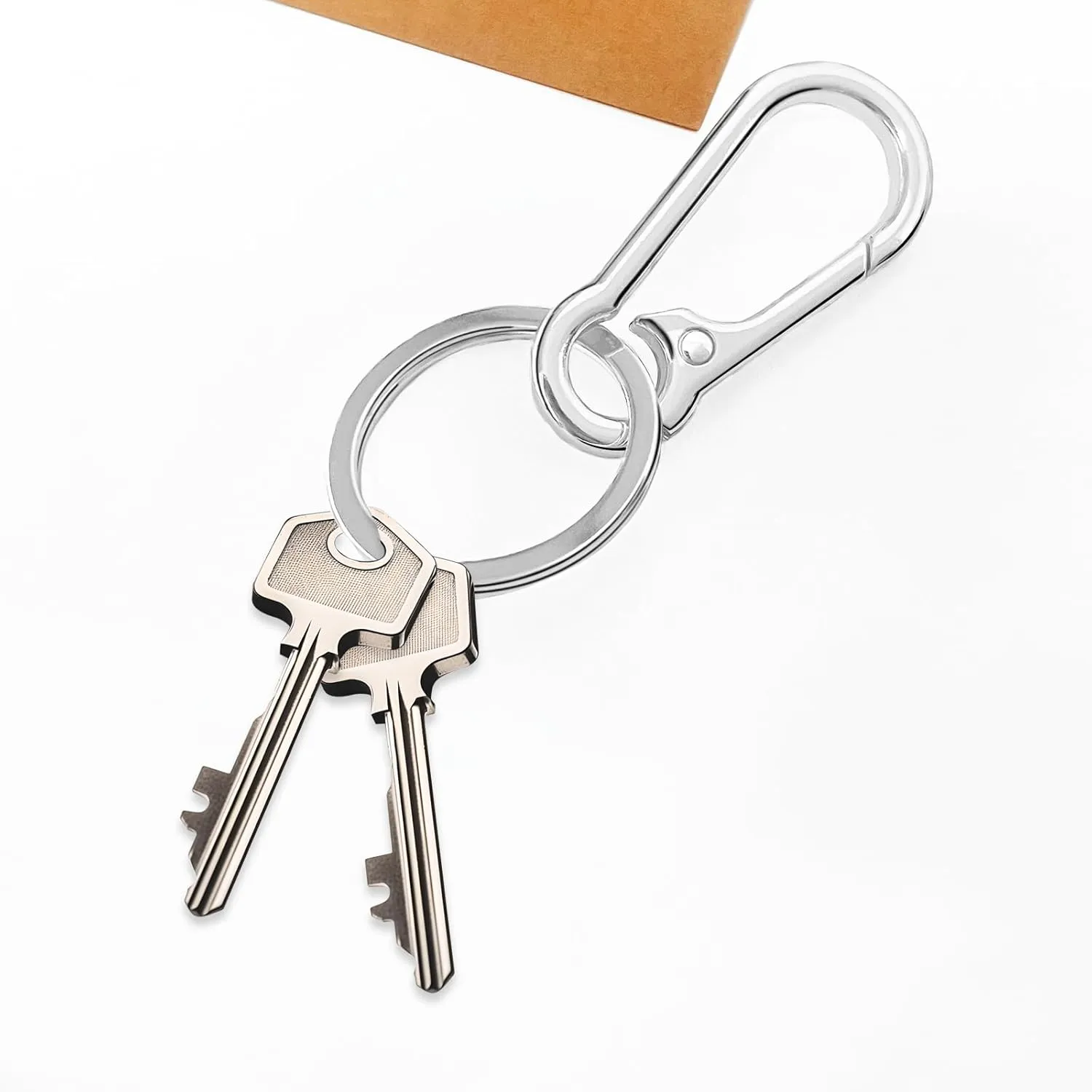 Metal Keychains for Women Men, Key Chain Ring Clip Holder Organizer for Home Car, Cut Keyring Accessories