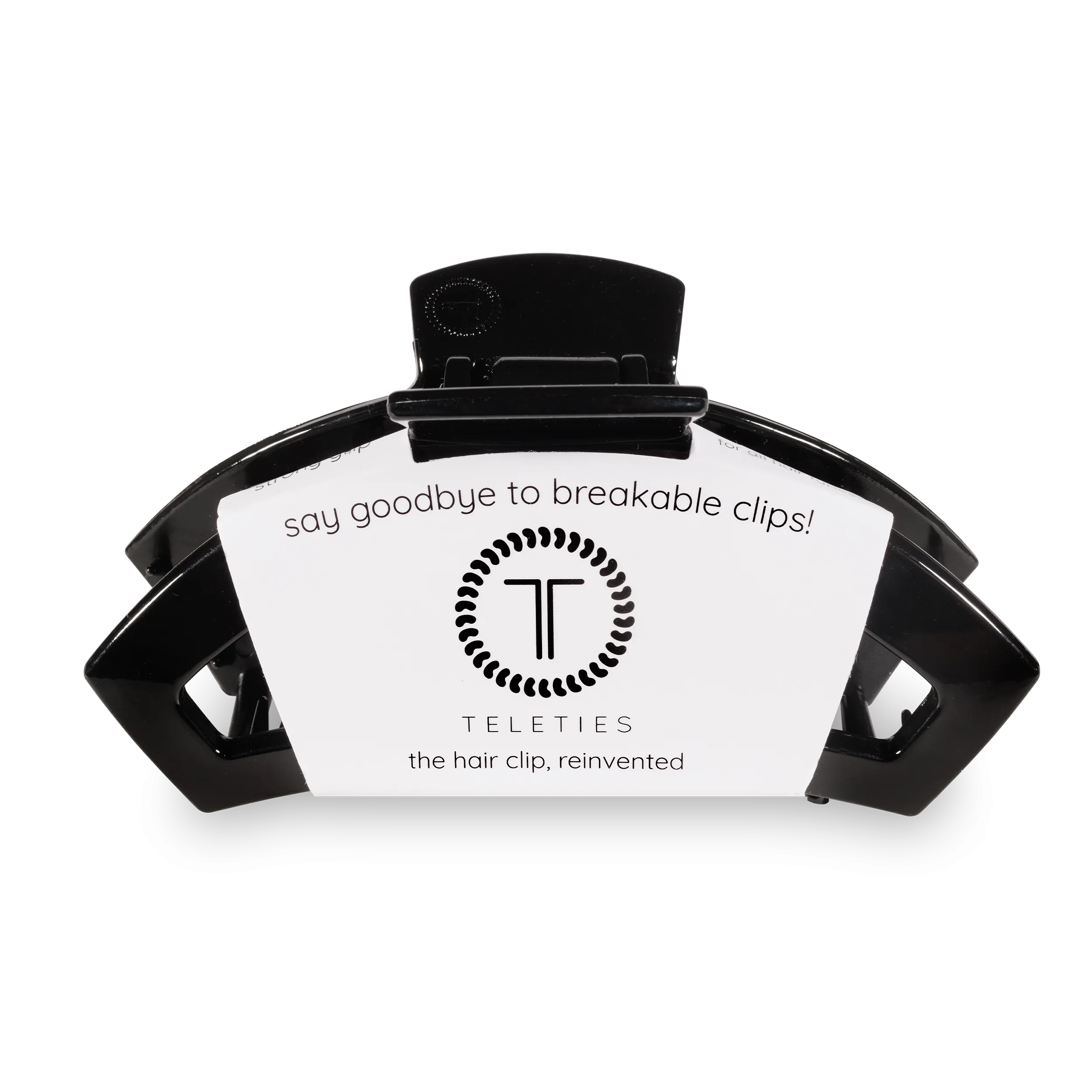 Open Jet Black Large Hair Clip