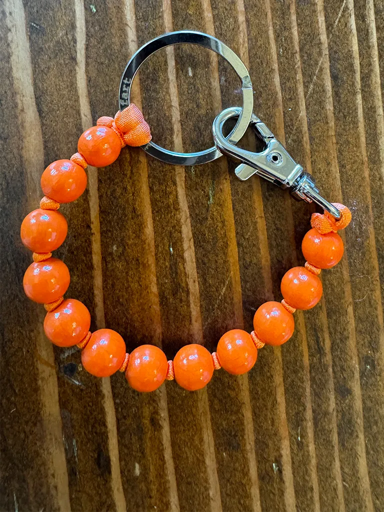 Orange Short Perlen Keychain
