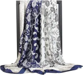 Silk Like Scarf Neck Scarves Womens Large Square Satin Hair Scarf 35 x 35 inches