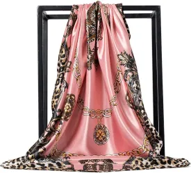 Silk Like Scarf Neck Scarves Womens Large Square Satin Hair Scarf 35 x 35 inches