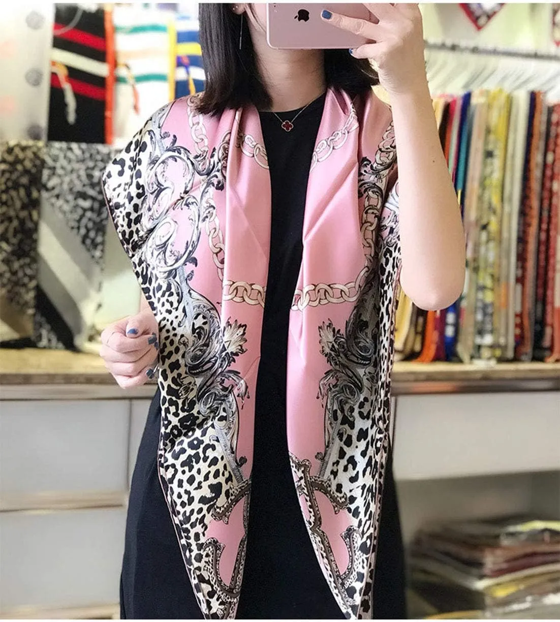 Silk Like Scarf Neck Scarves Womens Large Square Satin Hair Scarf 35 x 35 inches