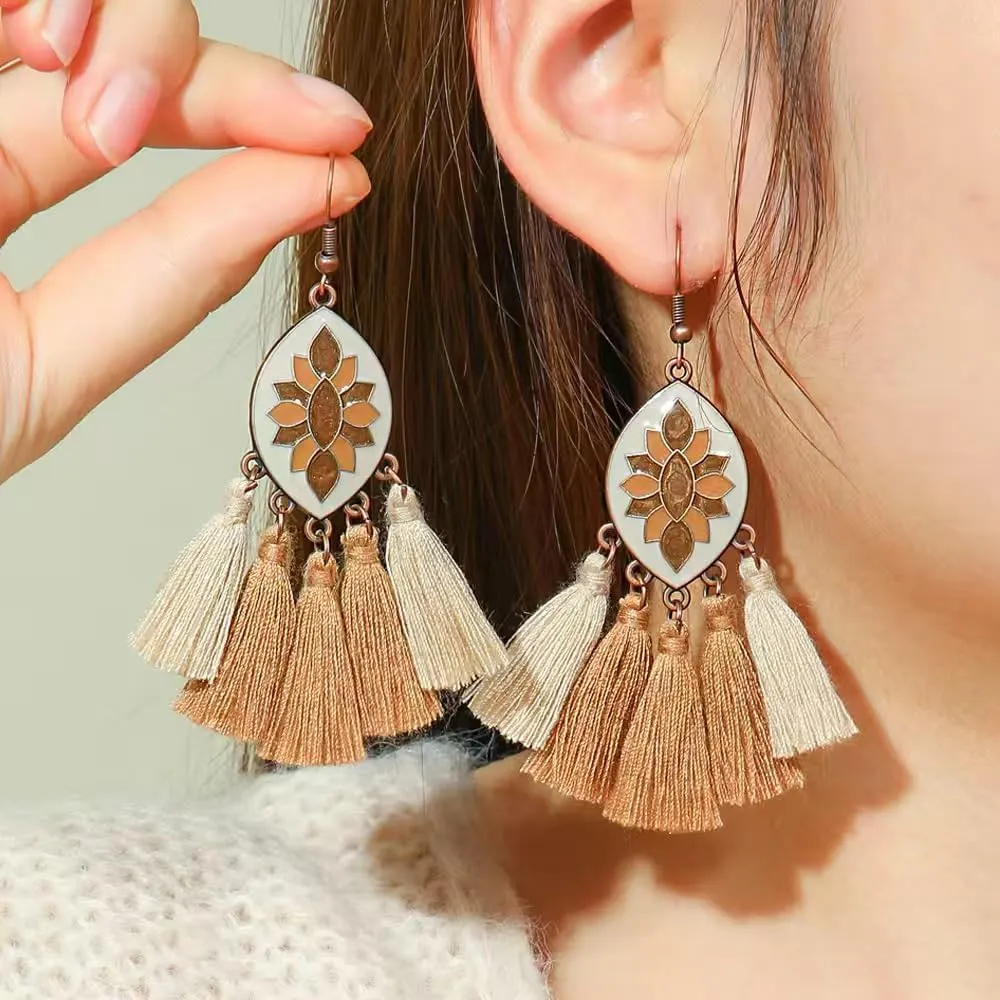 Silver/Gold Boho Dangle Statement Earrings for Women Trendy,Handmade Vintage Dainty Cute Long Drop Summer Earrings,fashion Accessories Jewelry Gifts.