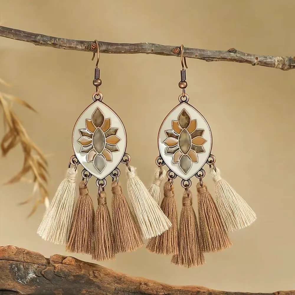 Silver/Gold Boho Dangle Statement Earrings for Women Trendy,Handmade Vintage Dainty Cute Long Drop Summer Earrings,fashion Accessories Jewelry Gifts.