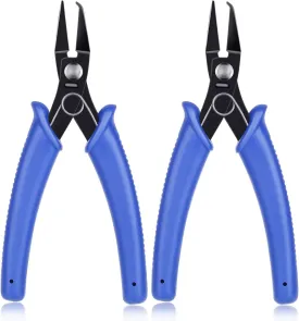 Split Ring Pliers for Jewelry Making, Evatage 2Pcs Jump Ring Opening Pliers for Opening Split Ring or Key Chain, Opener Tools for Jewelry Beading Repair Making Supplies