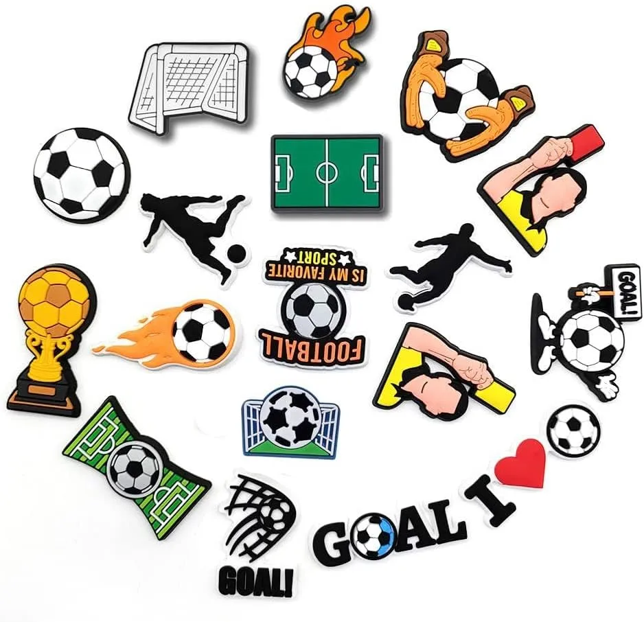 Sports Ball Charms for Clog Shoe, Baseball Basketball Soccer Football Softball Volleyball Shoe Bracelet Wristband Party Gifts