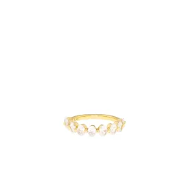 sterling 9 cz stone oval half eternity ring