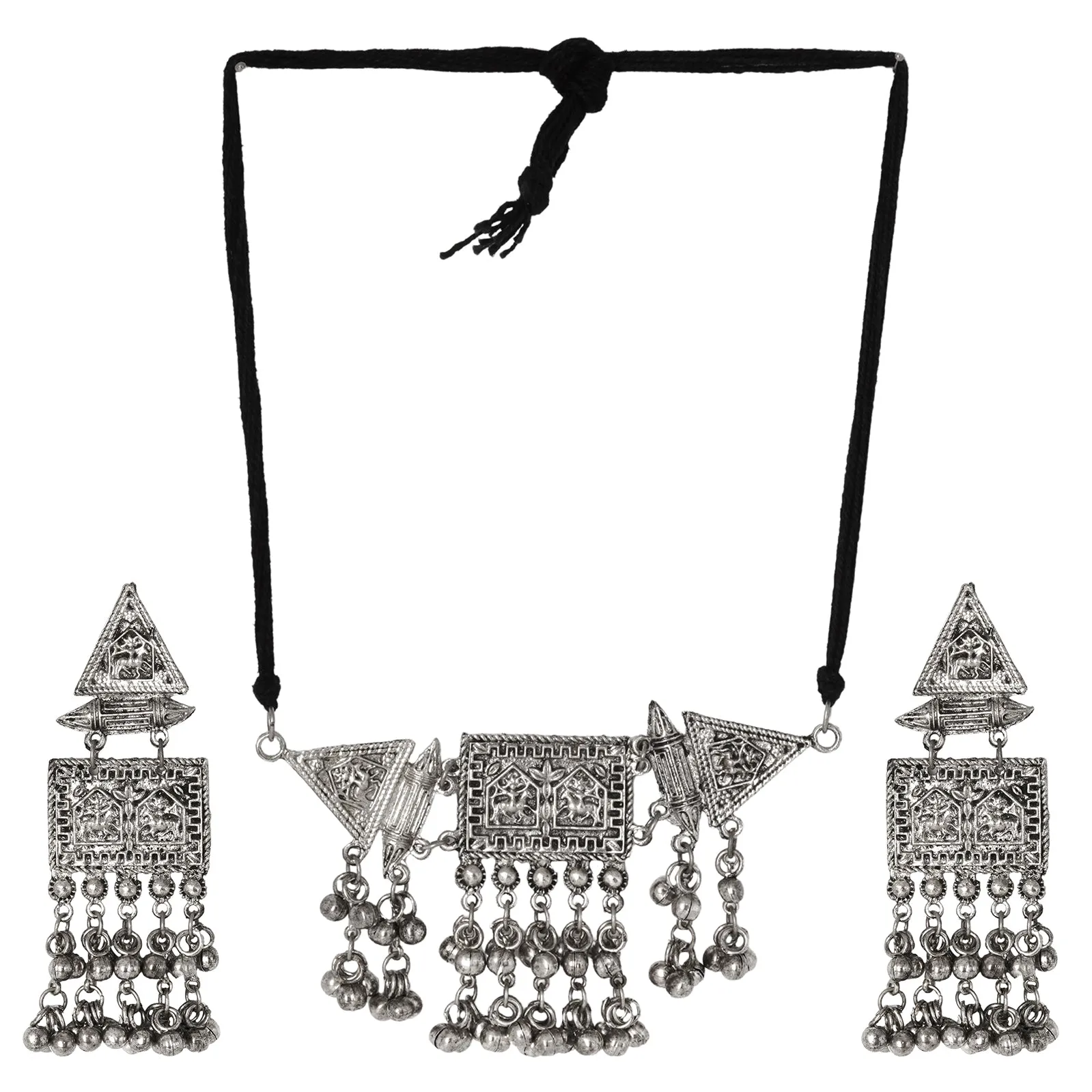 Teejh Hareetha Silver Oxidised Jewelry Gift Set