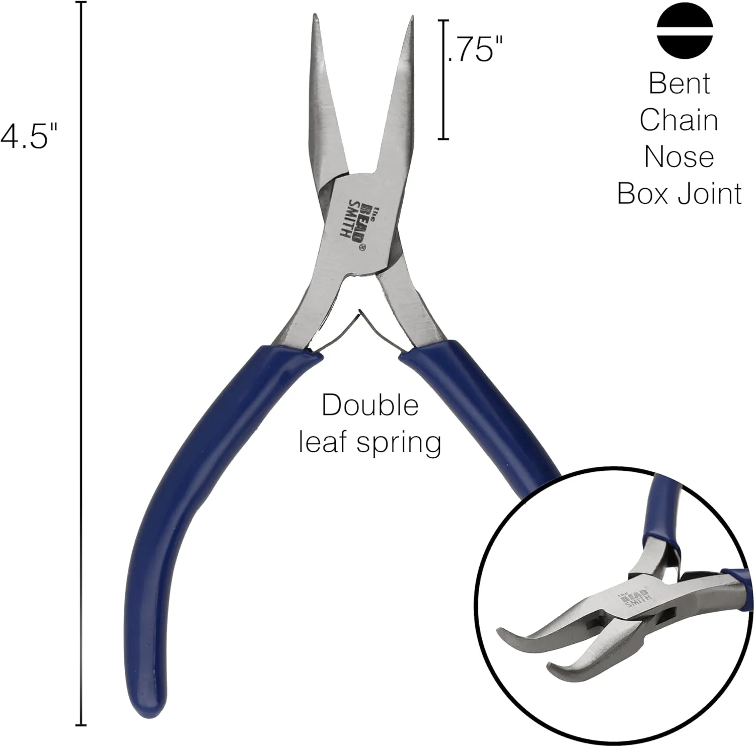 The Beadsmith Bent Chain-Nose Pliers for Crafting and Repair, Jewelry Making Supplies