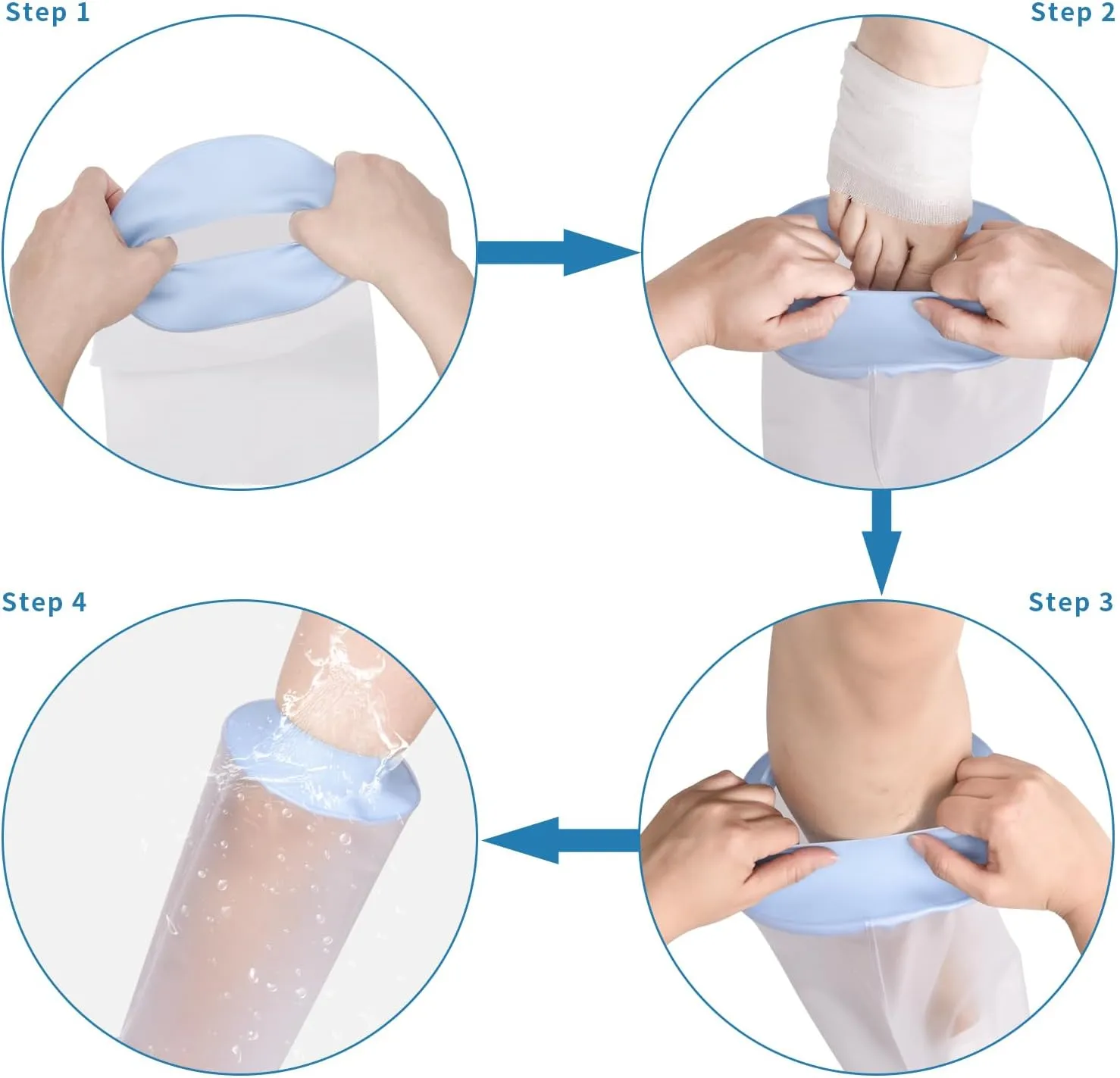 Waterproof Kids Leg Cast Cover for Showering Cast Covers for Shower Leg Kids Child Reusable Shower Bag for Leg Cast Protector for Leg, Foot, Ankle Wound