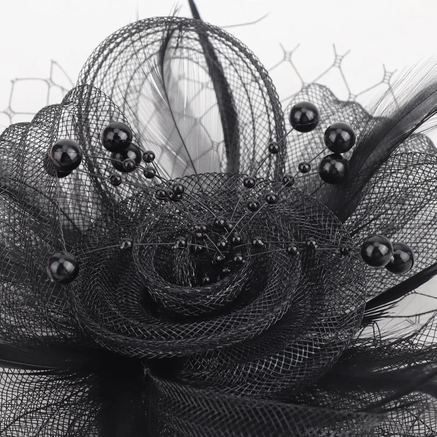 Women Fascinators Hats Flower Mesh Ribbon Feathers with Pin and Clip Tea Party Wedding Headwear for Women and Girls