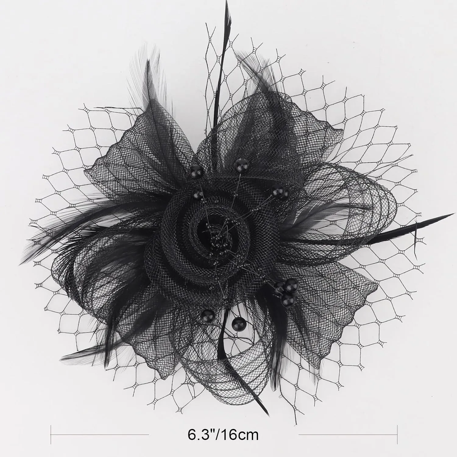 Women Fascinators Hats Flower Mesh Ribbon Feathers with Pin and Clip Tea Party Wedding Headwear for Women and Girls