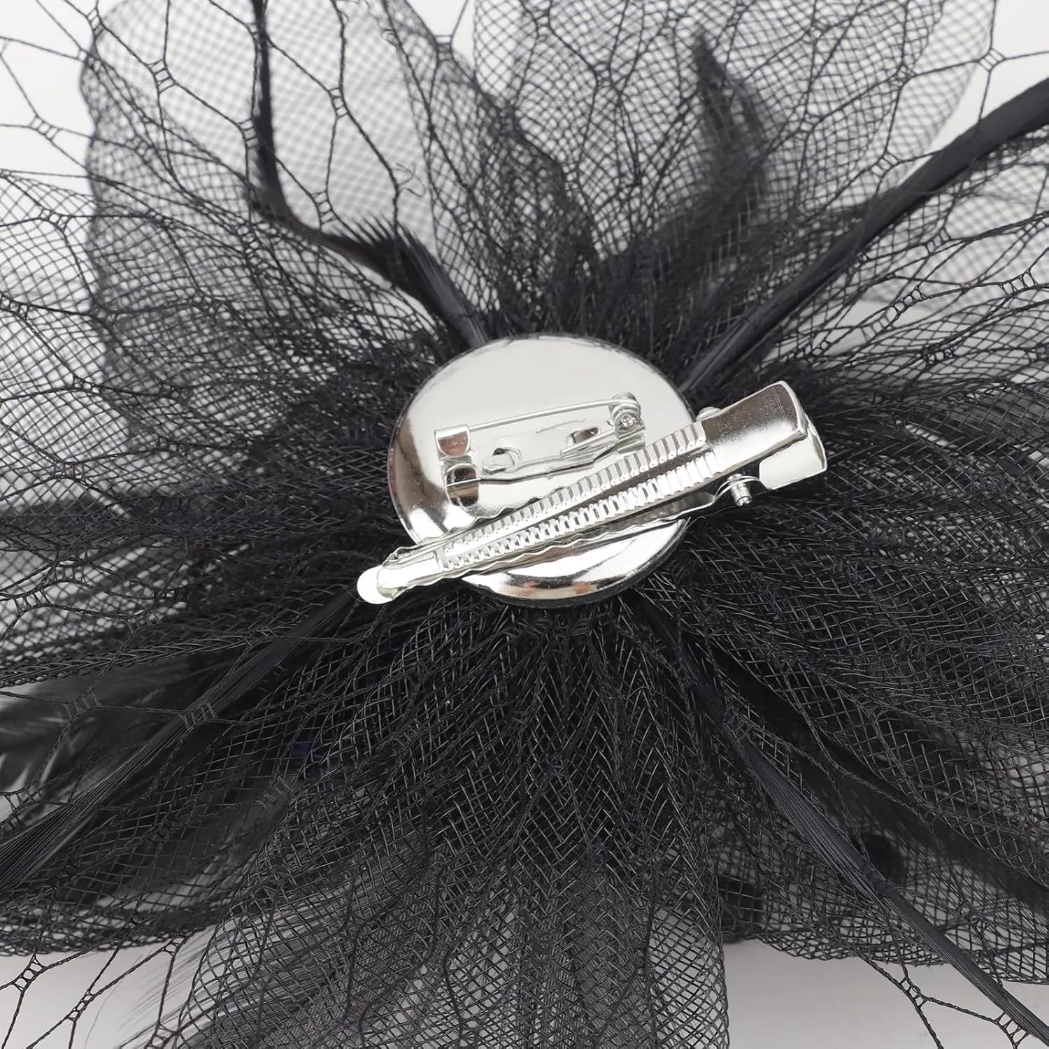 Women Fascinators Hats Flower Mesh Ribbon Feathers with Pin and Clip Tea Party Wedding Headwear for Women and Girls