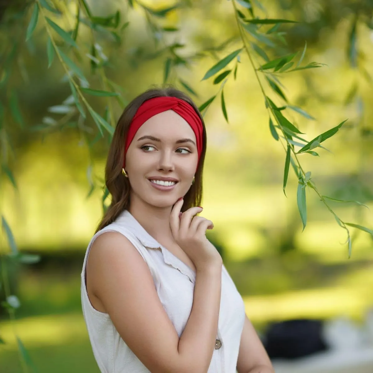 Women's Stretchy Twist Headbands, Solid Color, Non-Slip for Yoga, Workout, Running
