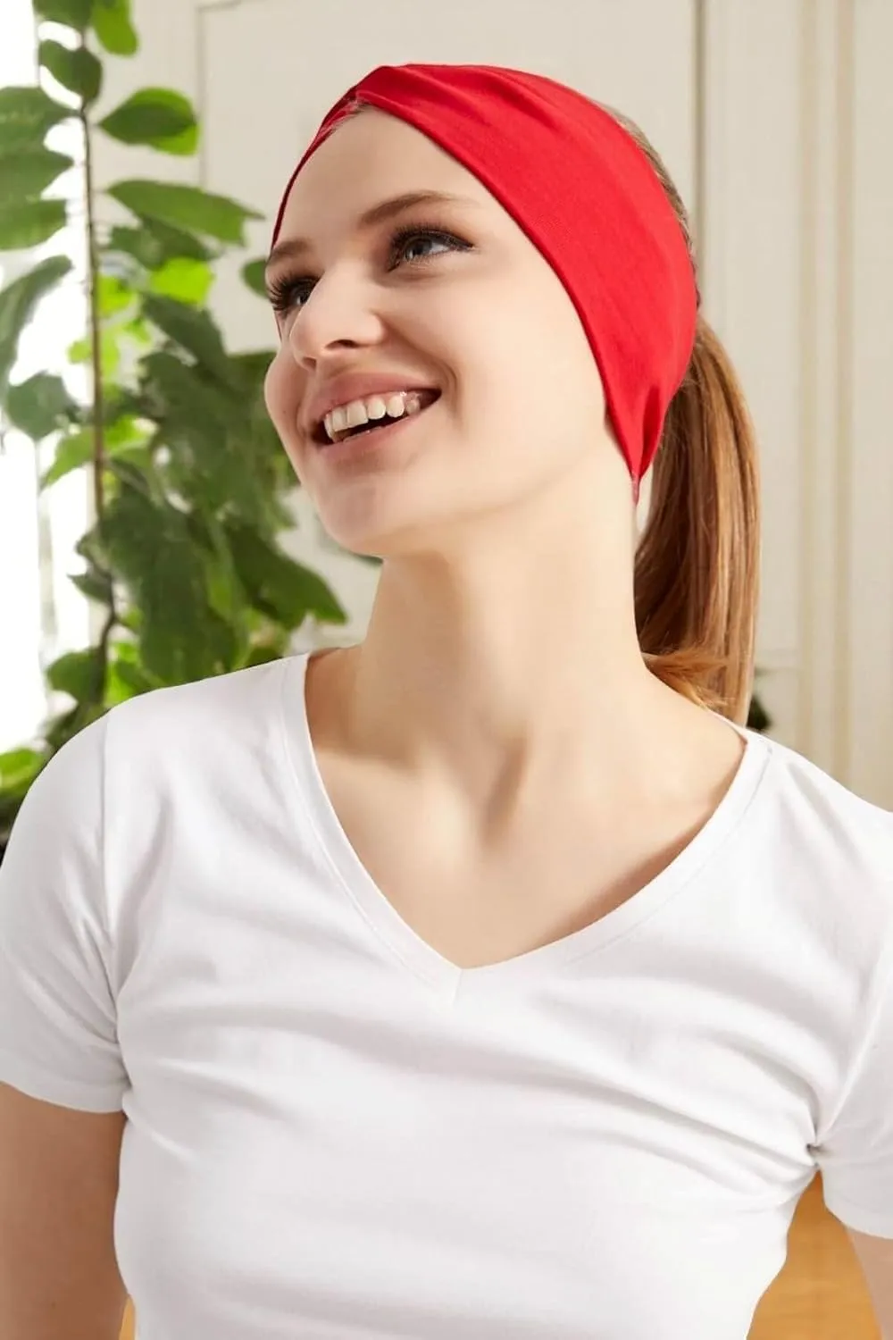 Women's Stretchy Twist Headbands, Solid Color, Non-Slip for Yoga, Workout, Running