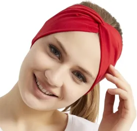 Women's Stretchy Twist Headbands, Solid Color, Non-Slip for Yoga, Workout, Running