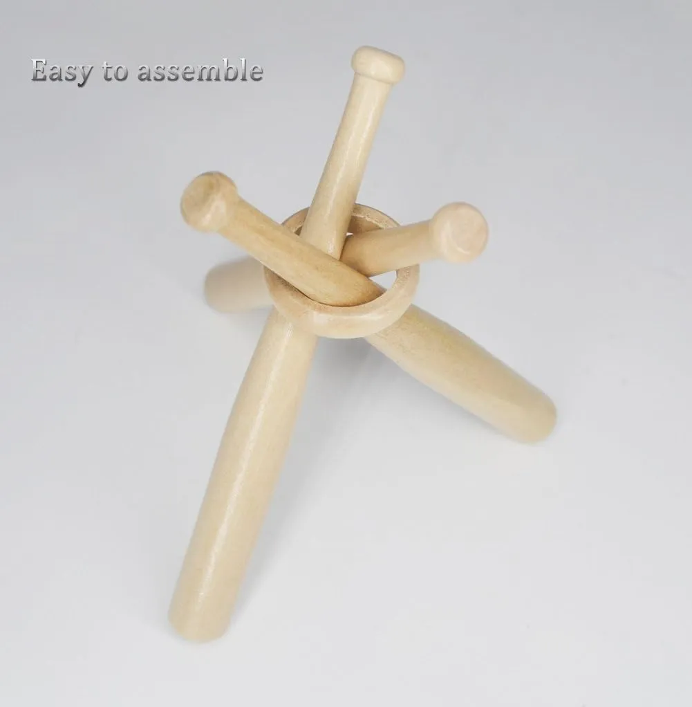 Wooden Baseball Display Stand Holder